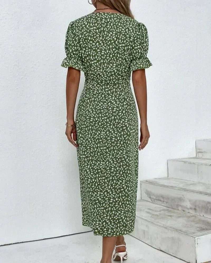 Sara™ | Stilfuld Blomsterprintet Kjole