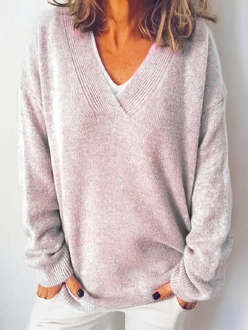 Sara™ | Blød og Tidløs V-Hals Sweater