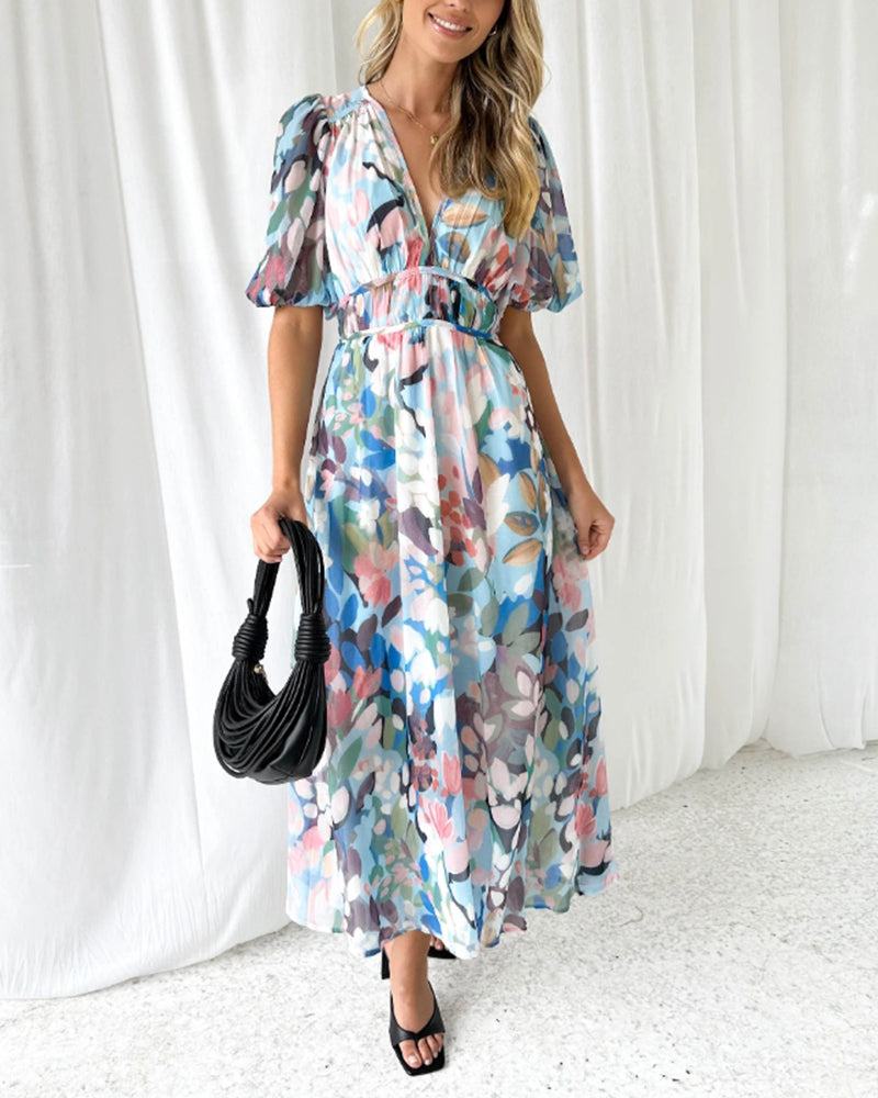 Sara™ | Elegant kjole med blomster