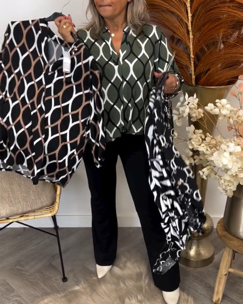 Sara™ | Casual Bluse med Lange Ærmer