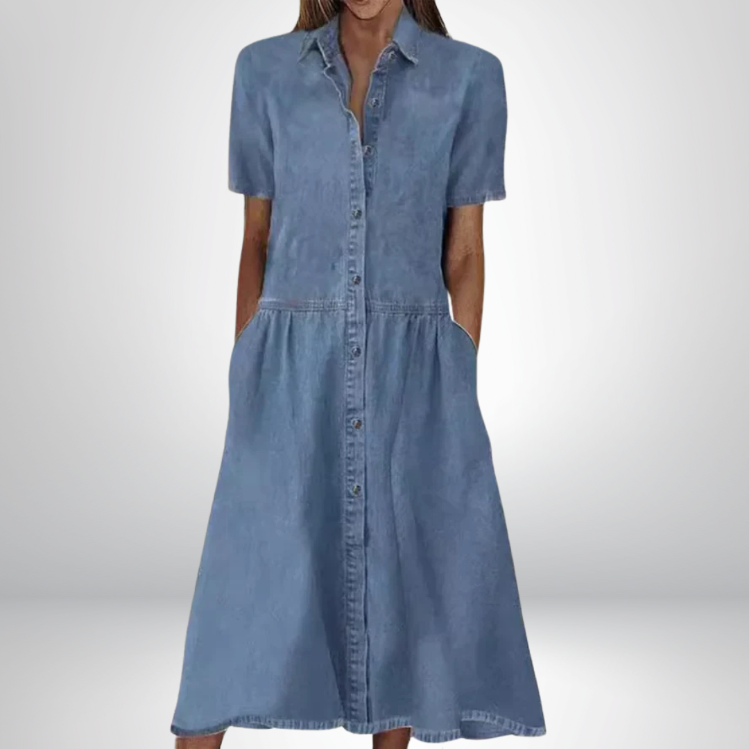 Sara® | Stilfuld Denimkjole