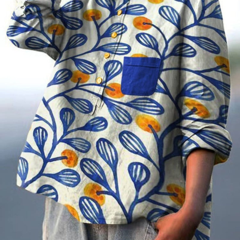 Sara™ | Stilfuld kunstbluse – føl dig elegant og uimodståelig