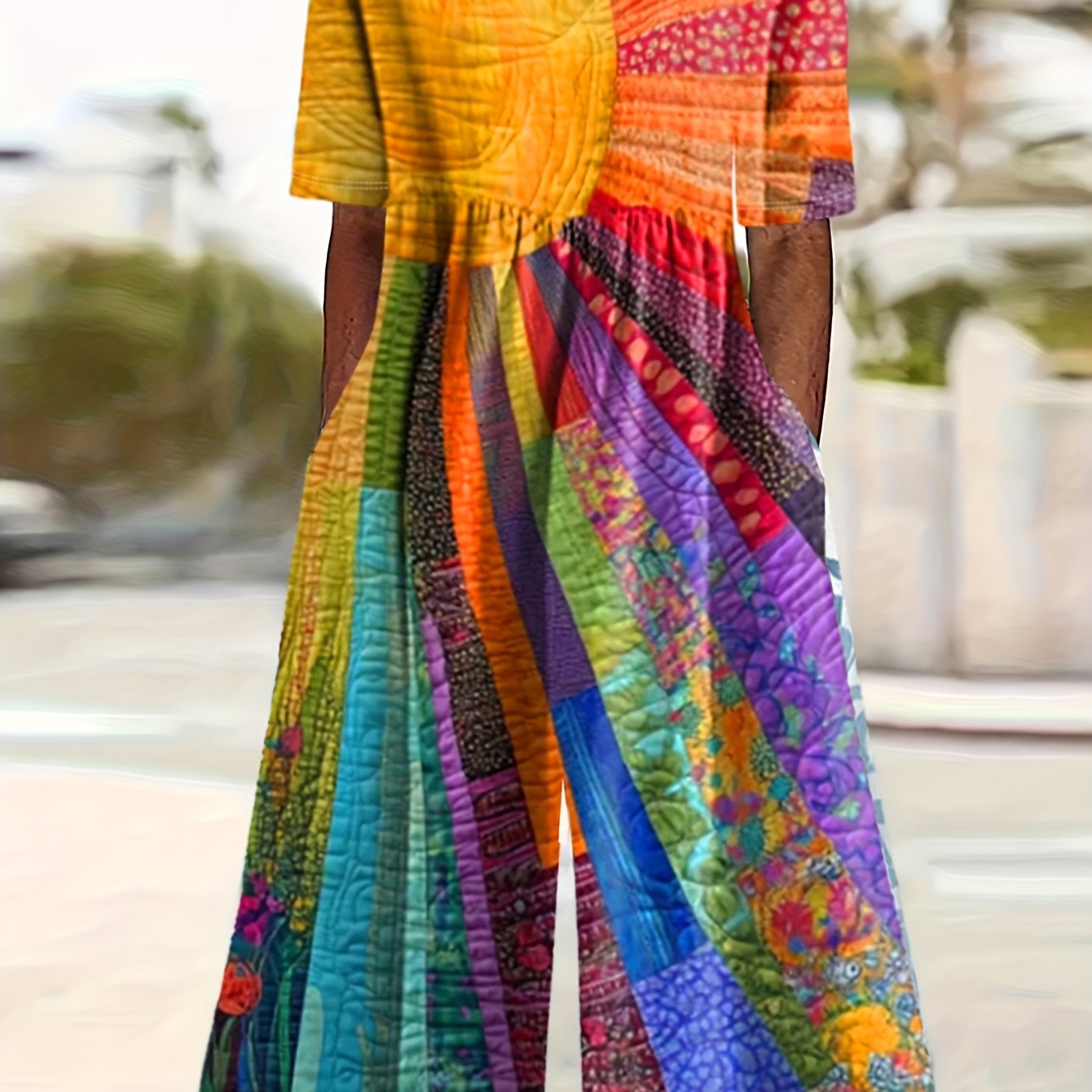Sara™ | Farverig Boho Sommerkjole