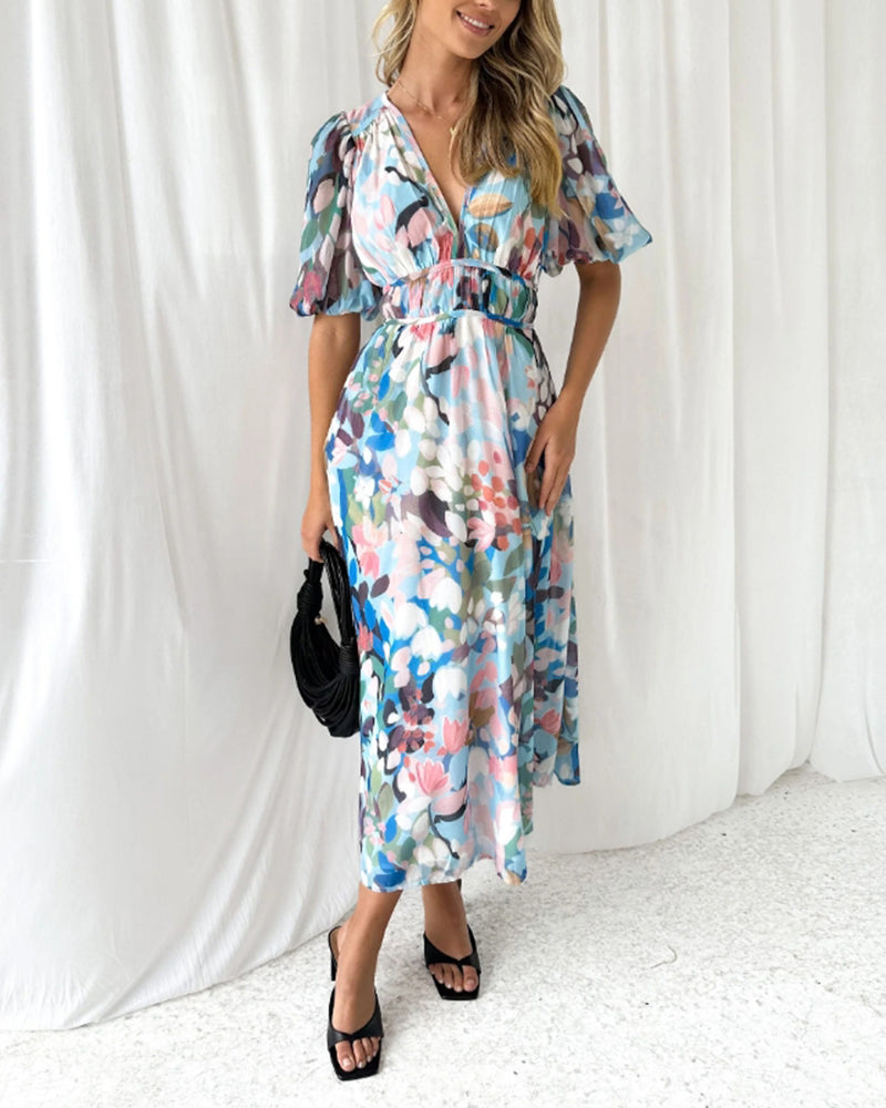 Sara™ | Elegant kjole med blomster