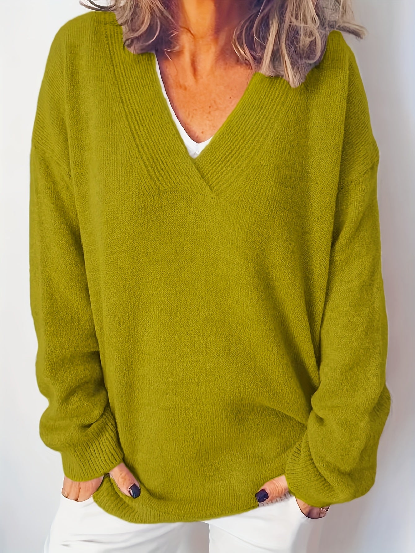 Sara™ | Blød og Tidløs V-Hals Sweater