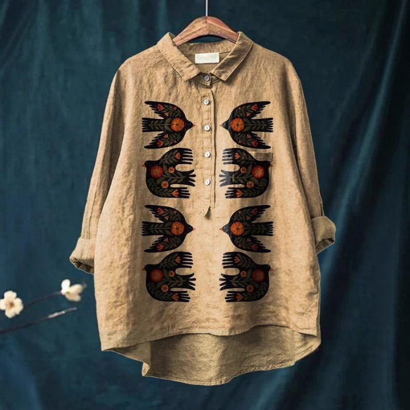 Sara™ | Stilfuld kunstbluse – føl dig elegant og uimodståelig