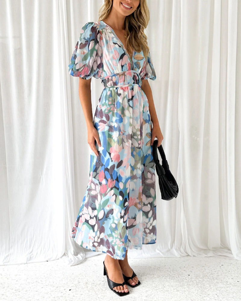 Sara™ | Elegant kjole med blomster