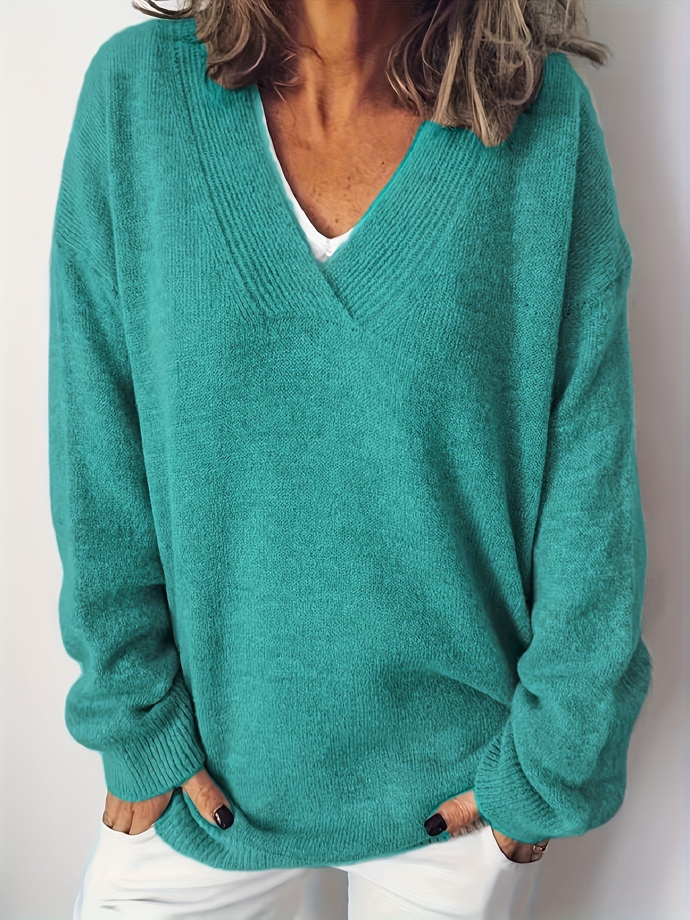 Sara™ | Blød og Tidløs V-Hals Sweater