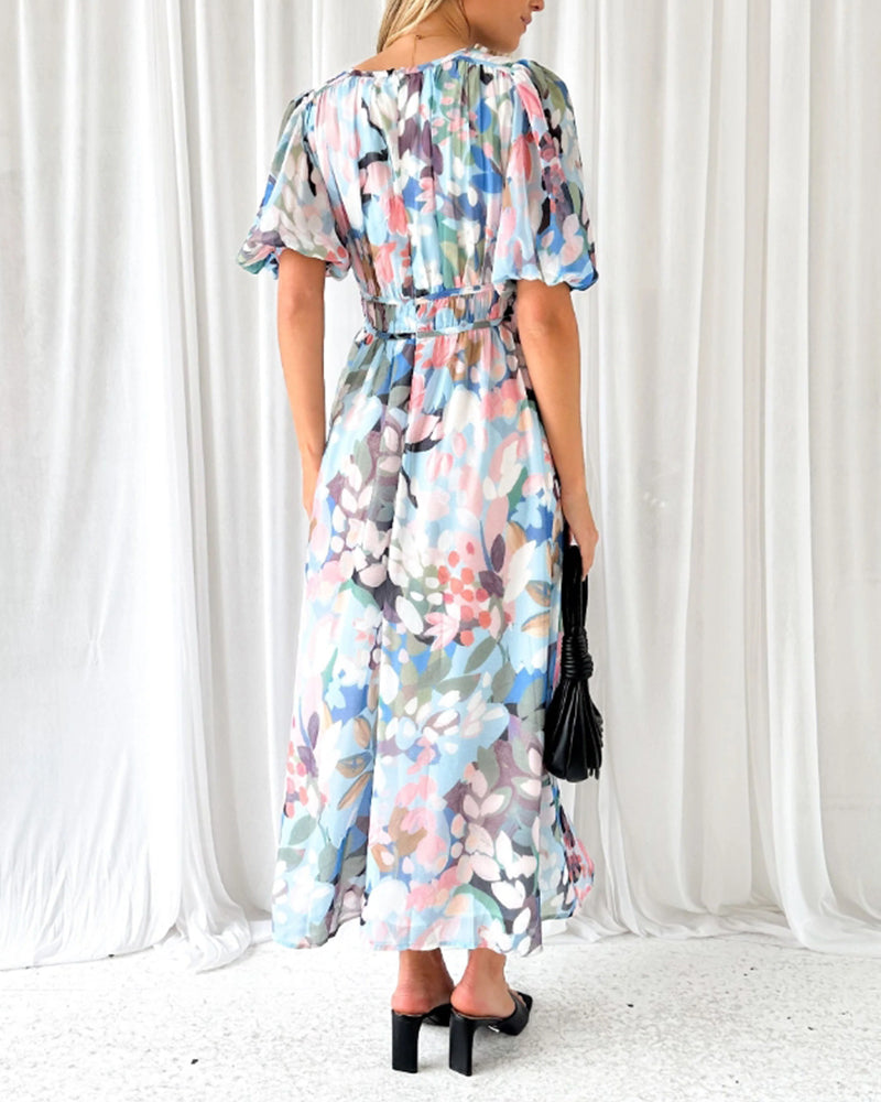 Sara™ | Elegant kjole med blomster