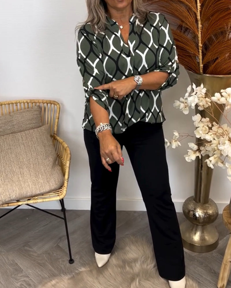 Sara™ | Casual Bluse med Lange Ærmer