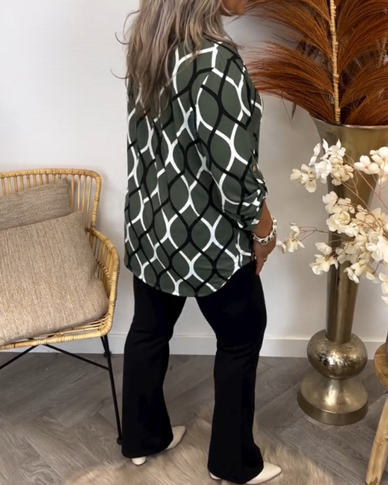 Sara™ | Casual Bluse med Lange Ærmer