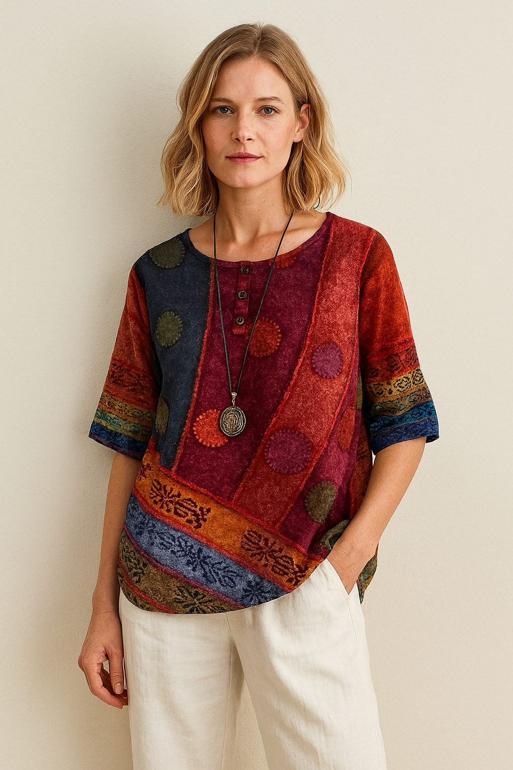 Sara™ | Boho Afslappet Bluse