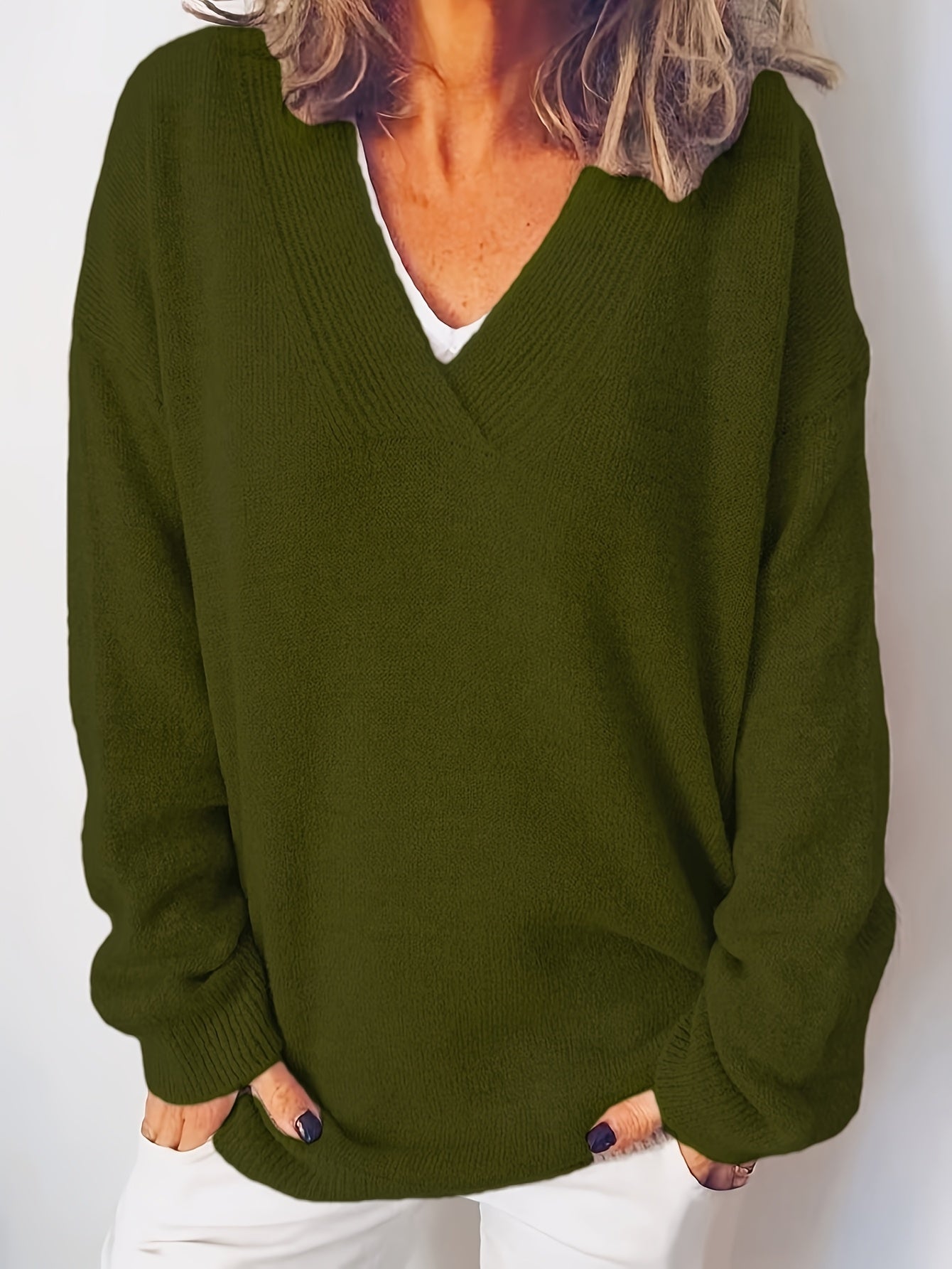 Sara™ | Blød og Tidløs V-Hals Sweater