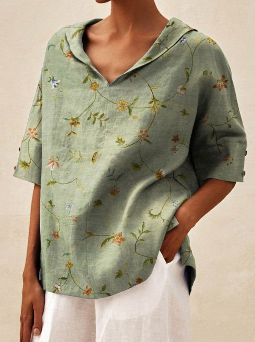 Sara™ | Elegant top med V-udskæring