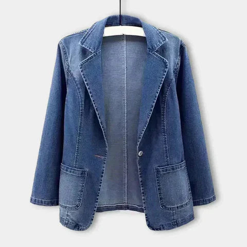 Sara® | Stilfuld Denimblazer Til Kvinder