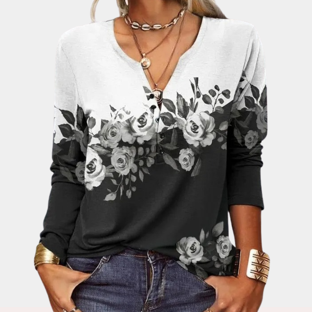 Sara™ | Stilfuld og afslappet top med print