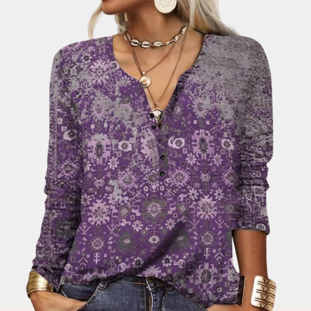 Sara™ | Stilfuld og afslappet top med print
