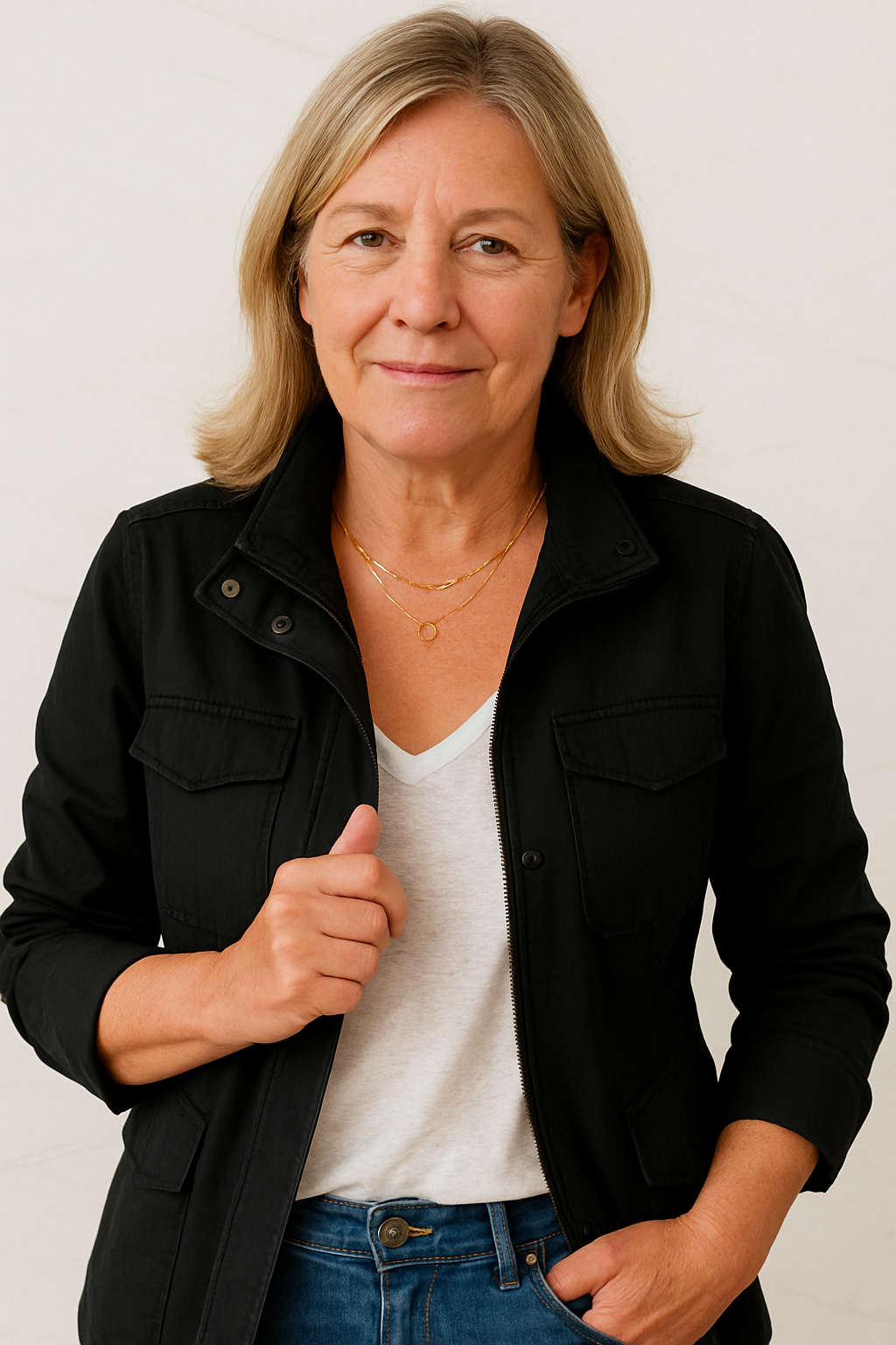 Sara™ | Stilfuld Casual Utility Jakke