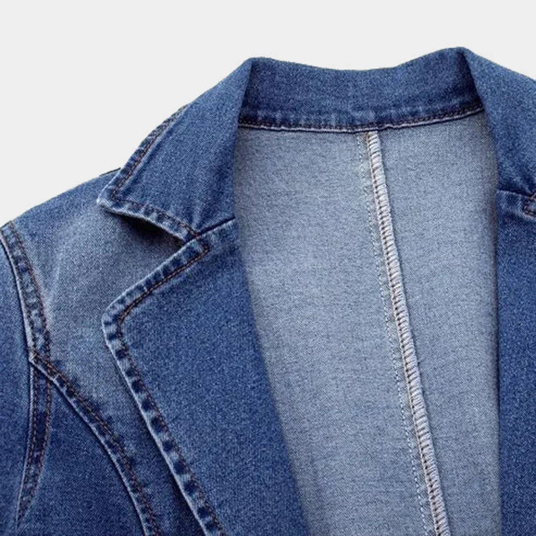 Sara® | Stilfuld Denimblazer Til Kvinder