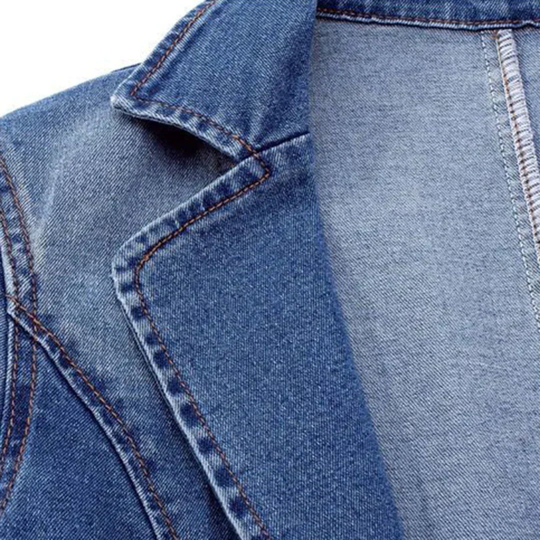Sara® | Stilfuld Denimblazer Til Kvinder
