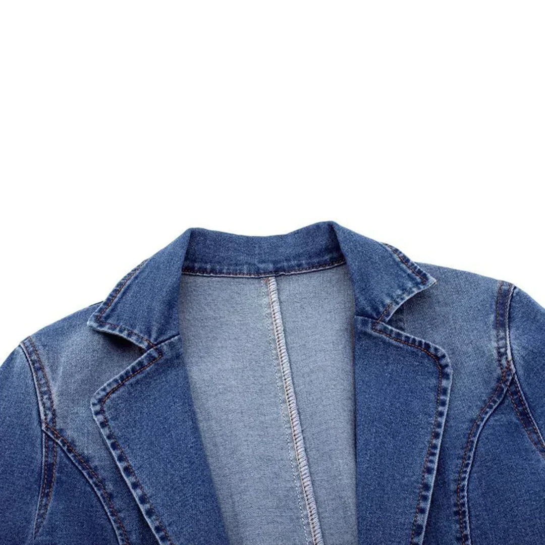 Sara® | Stilfuld Denimblazer Til Kvinder