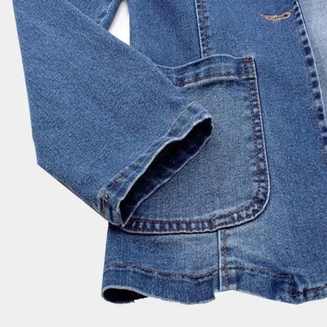 Sara® | Stilfuld Denimblazer Til Kvinder