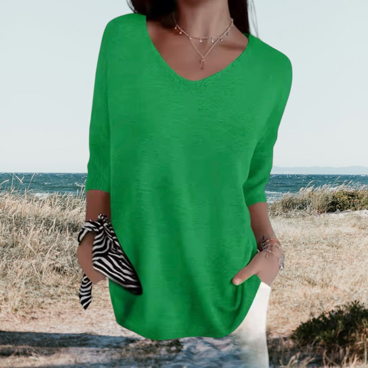 Sara™ | Stilfuld V-Hals Casual Top