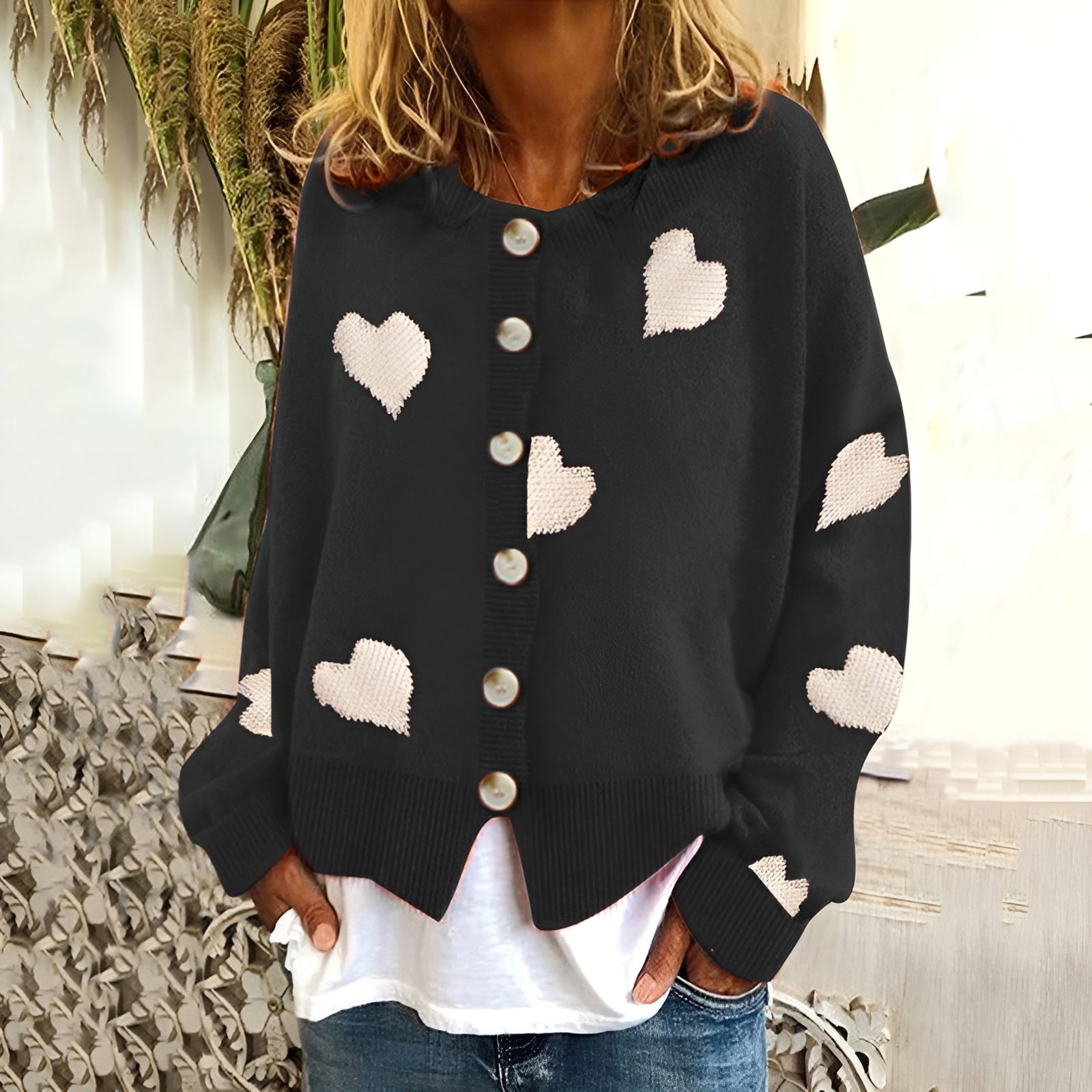 Sara™ | Hjerte-sweater
