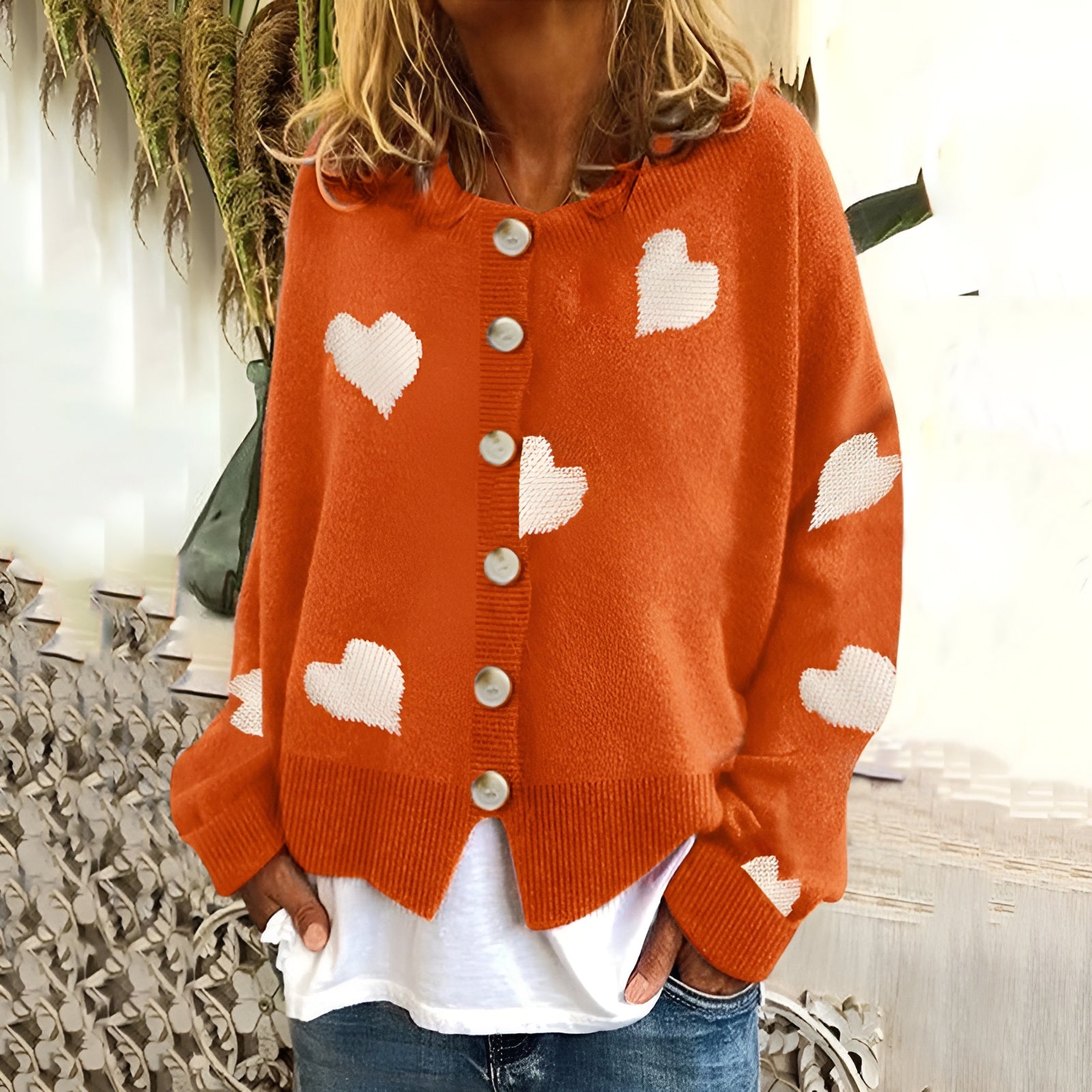 Sara™ | Hjerte-sweater