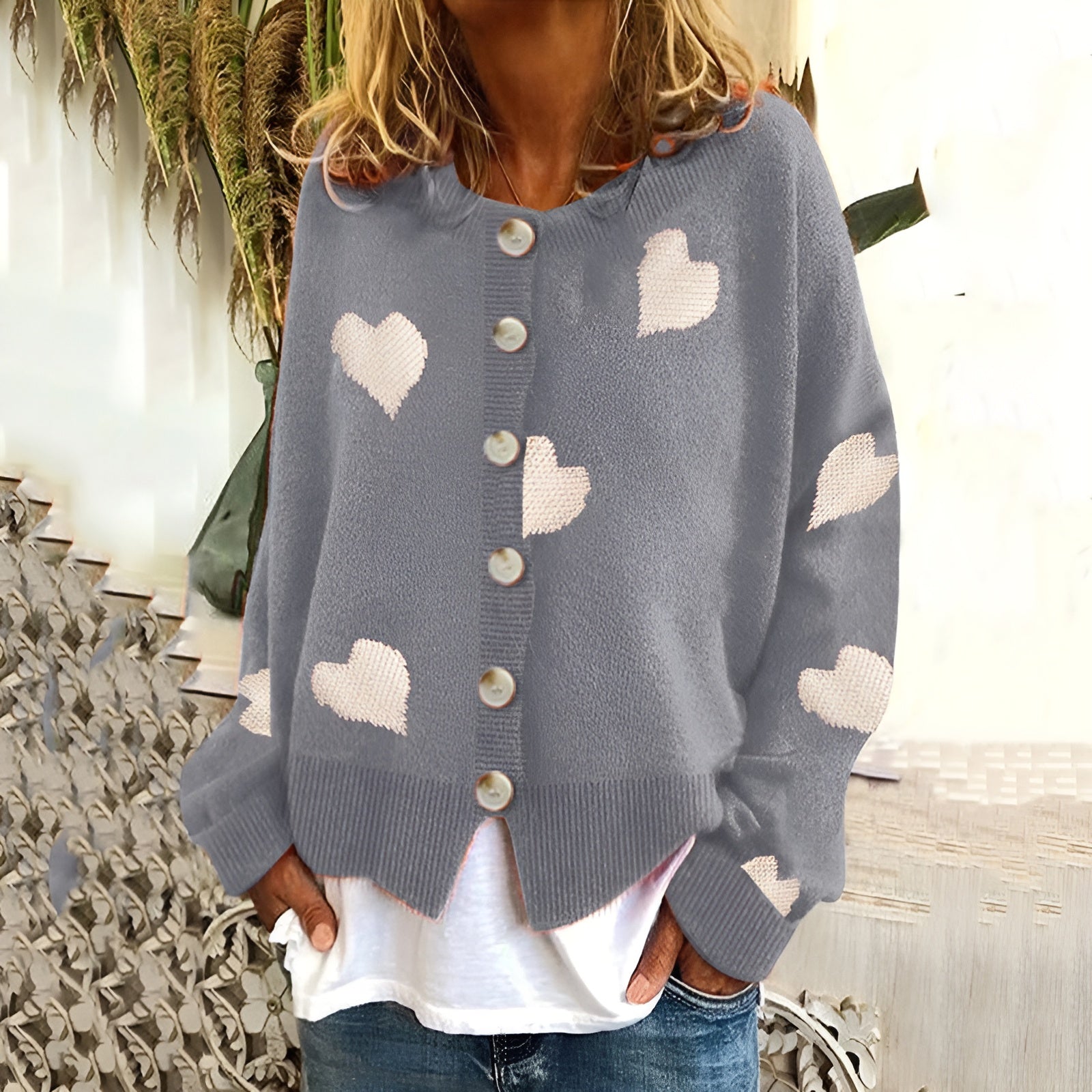 Sara™ | Hjerte-sweater