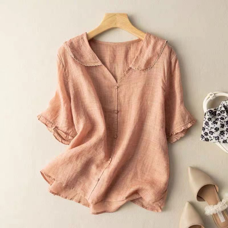 Sara™ | Luftig linnedbluse