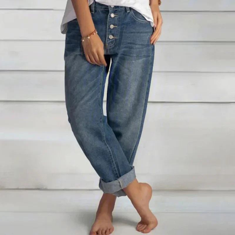 Sara™ | Stilfulde Loose-Fit High-Waist Jeans