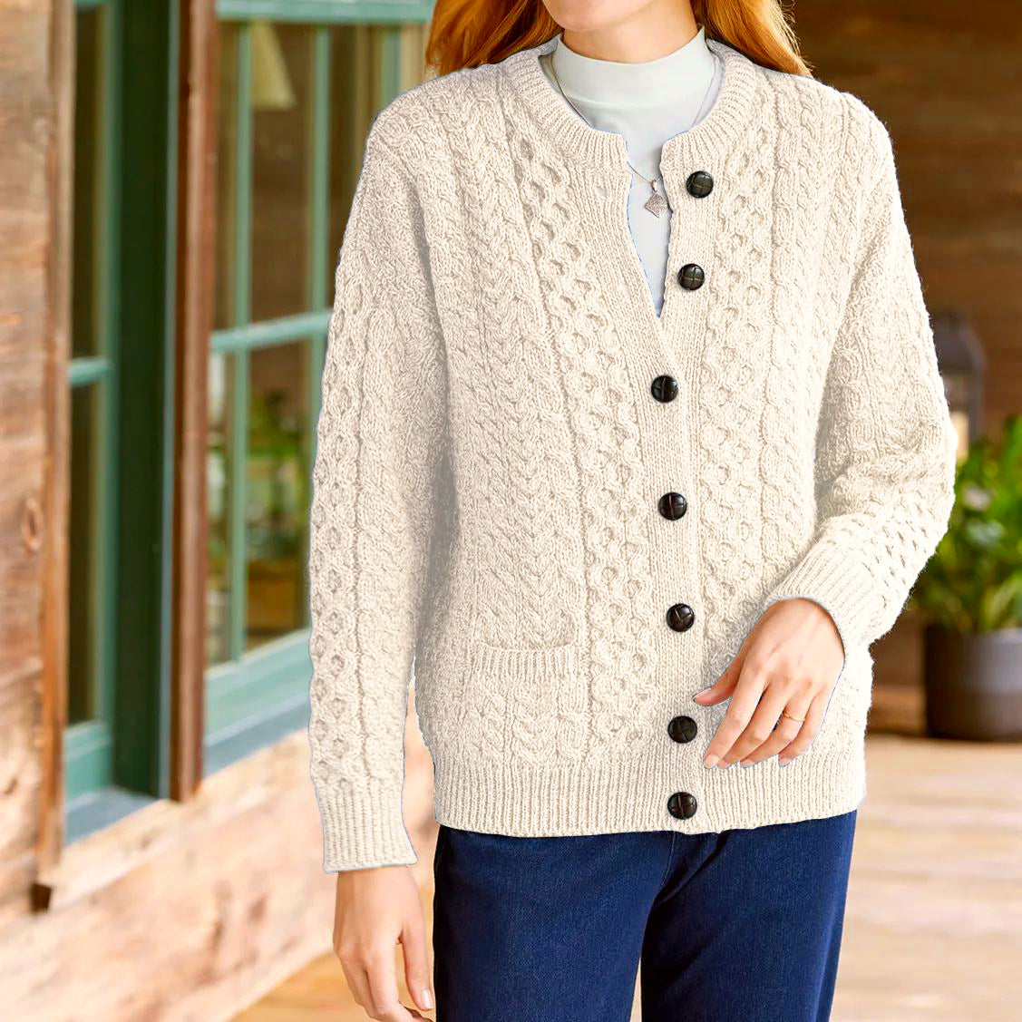 Sara™ | Langærmet Casual Cardigan