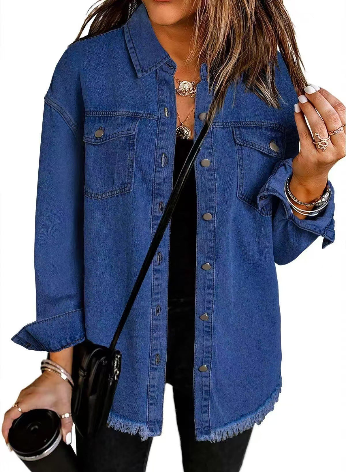 Sara™ | Tidløs Denim Skjortejakke