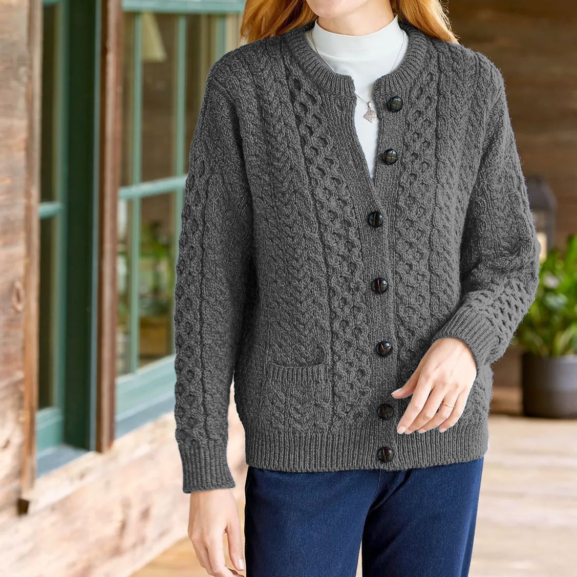 Sara™ | Langærmet Casual Cardigan