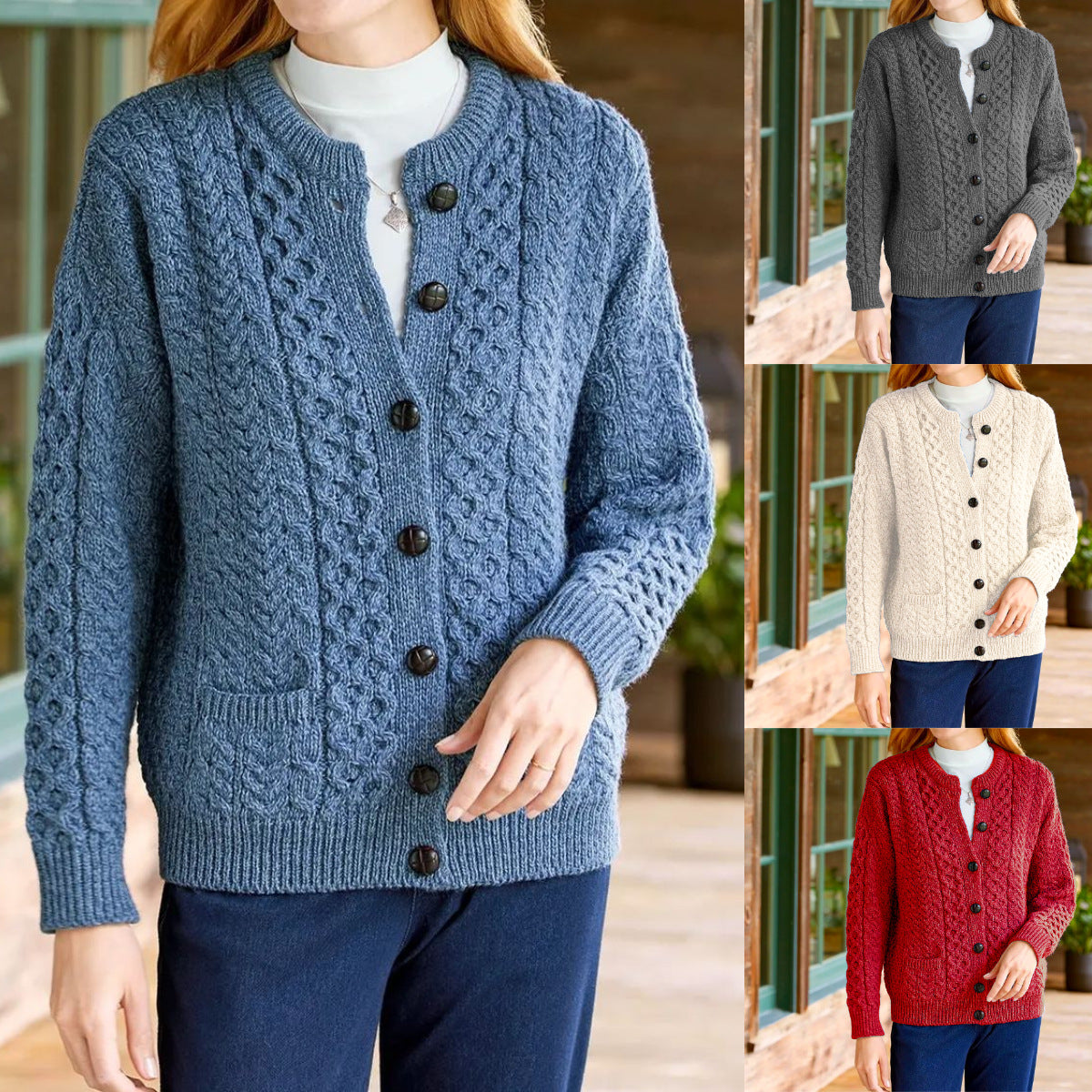 Sara™ | Langærmet Casual Cardigan