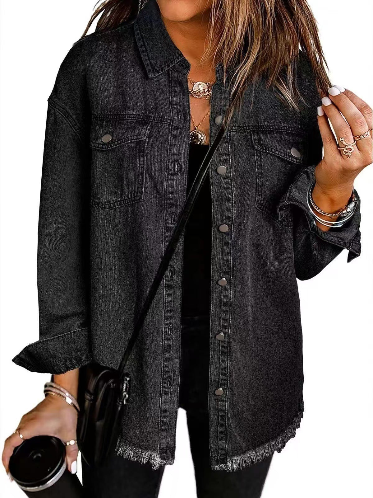 Sara™ | Tidløs Denim Skjortejakke