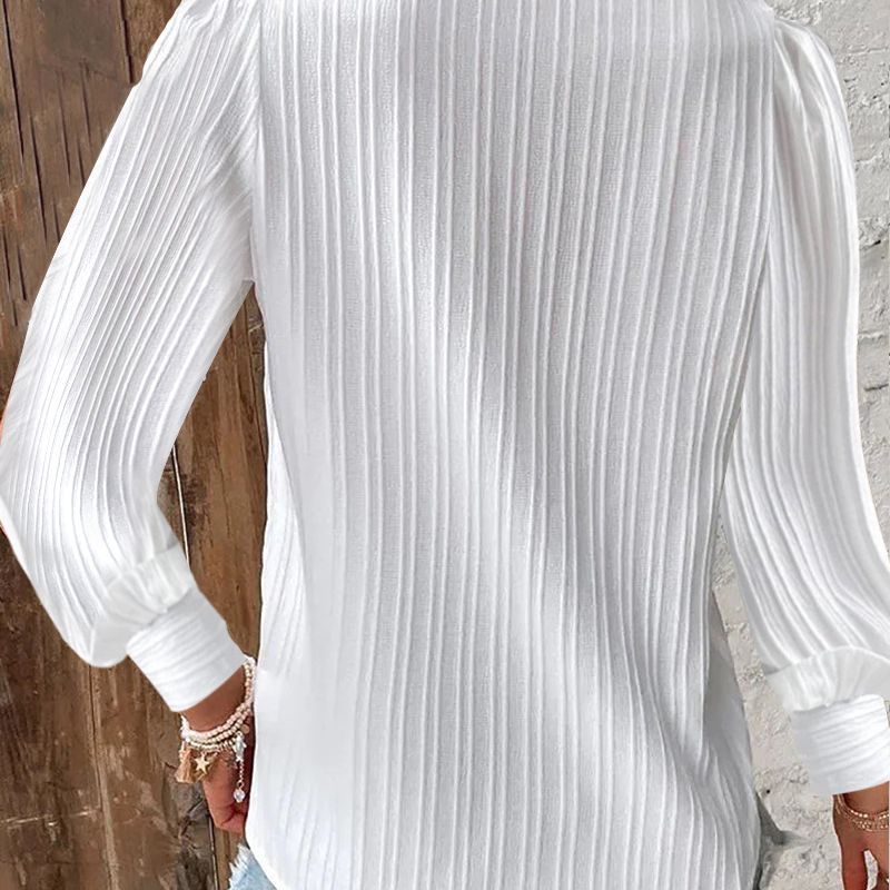 Sara™ | Bluse Med Blondedetaljer i Chiffon