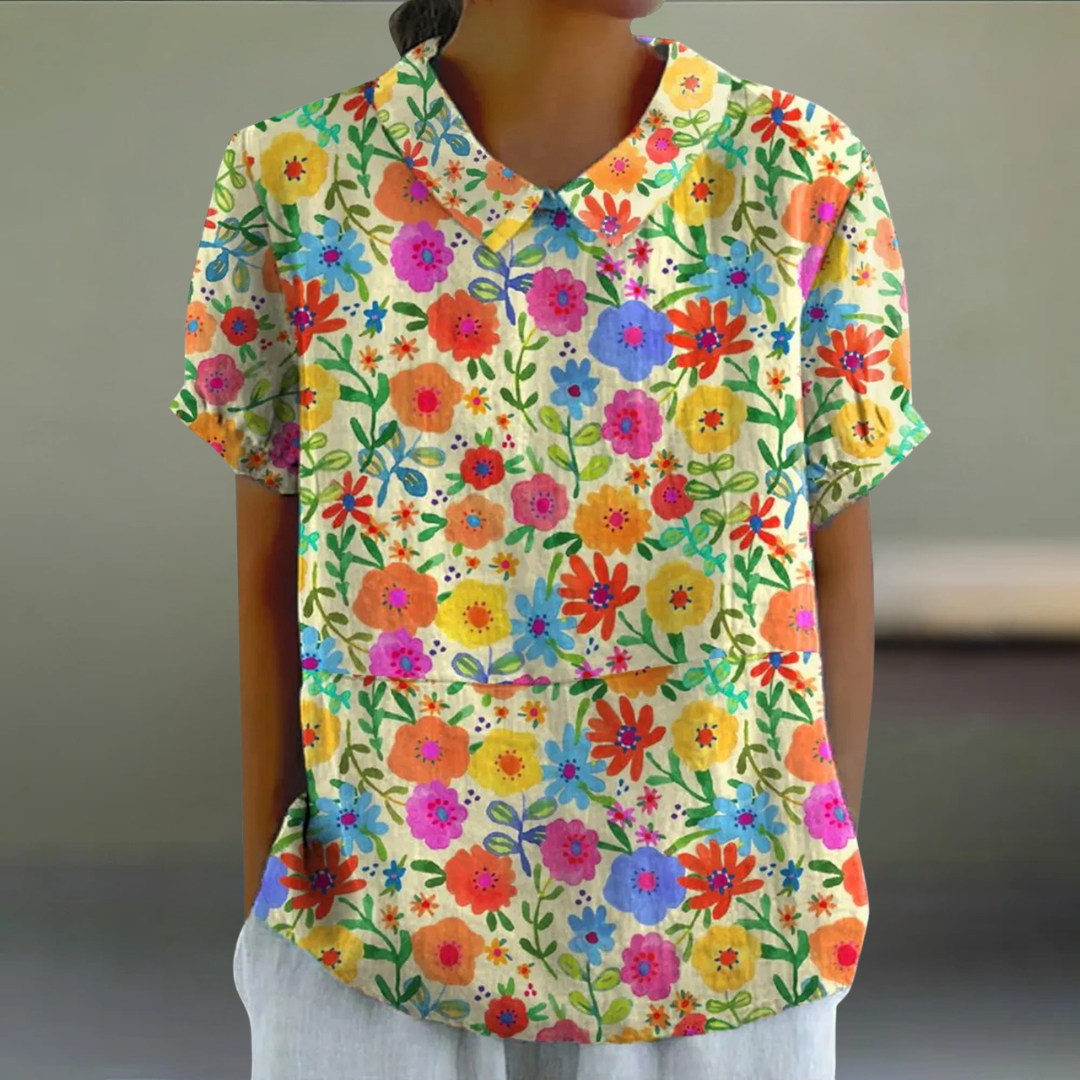 Sara™ | Blomstret Bluse