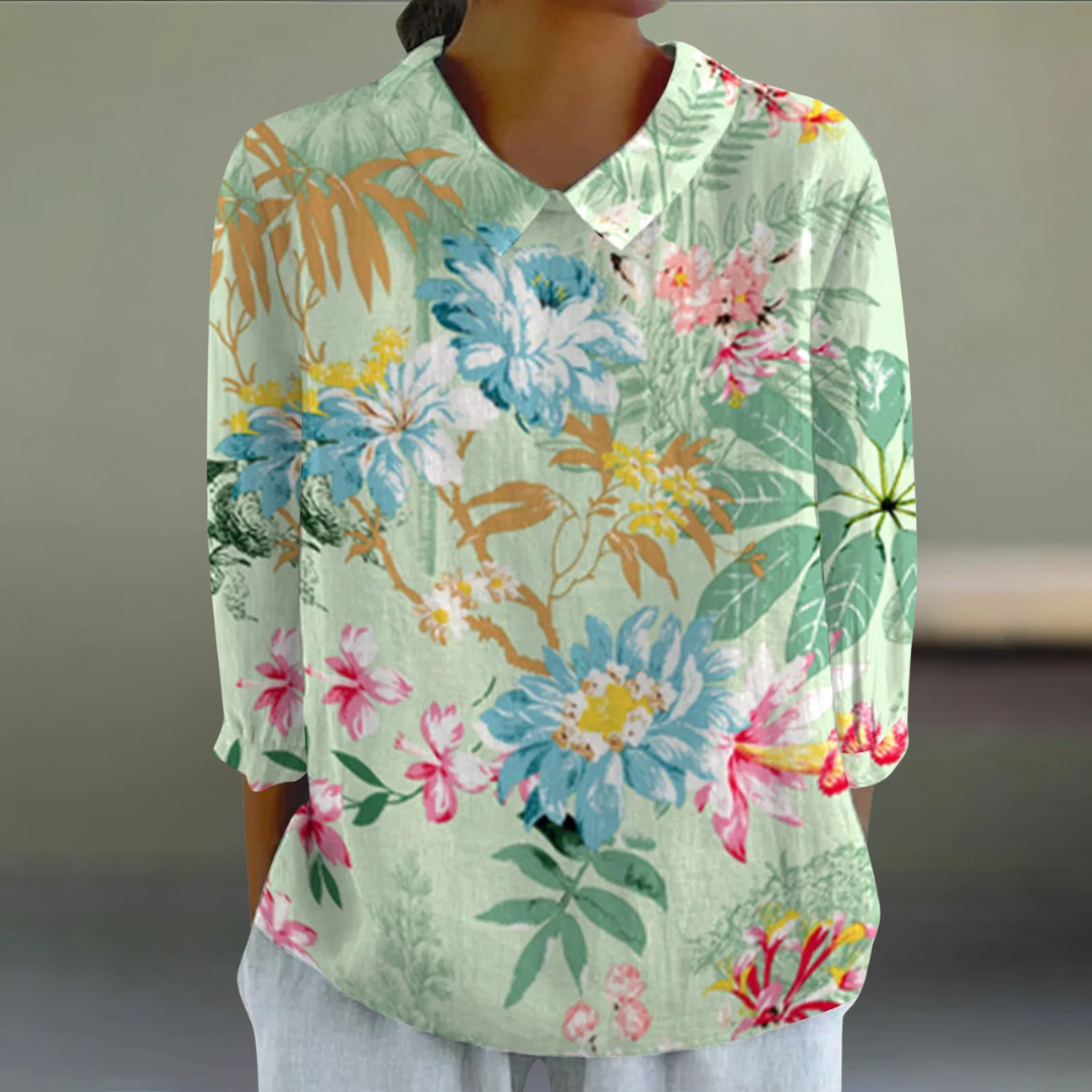 Sara™ | Blomstret Bluse
