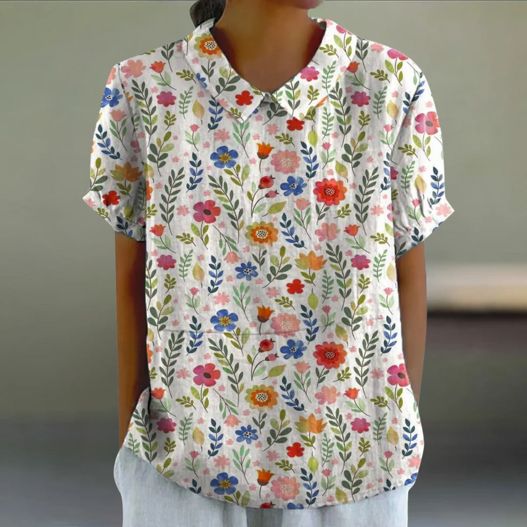 Sara™ | Blomstret Bluse