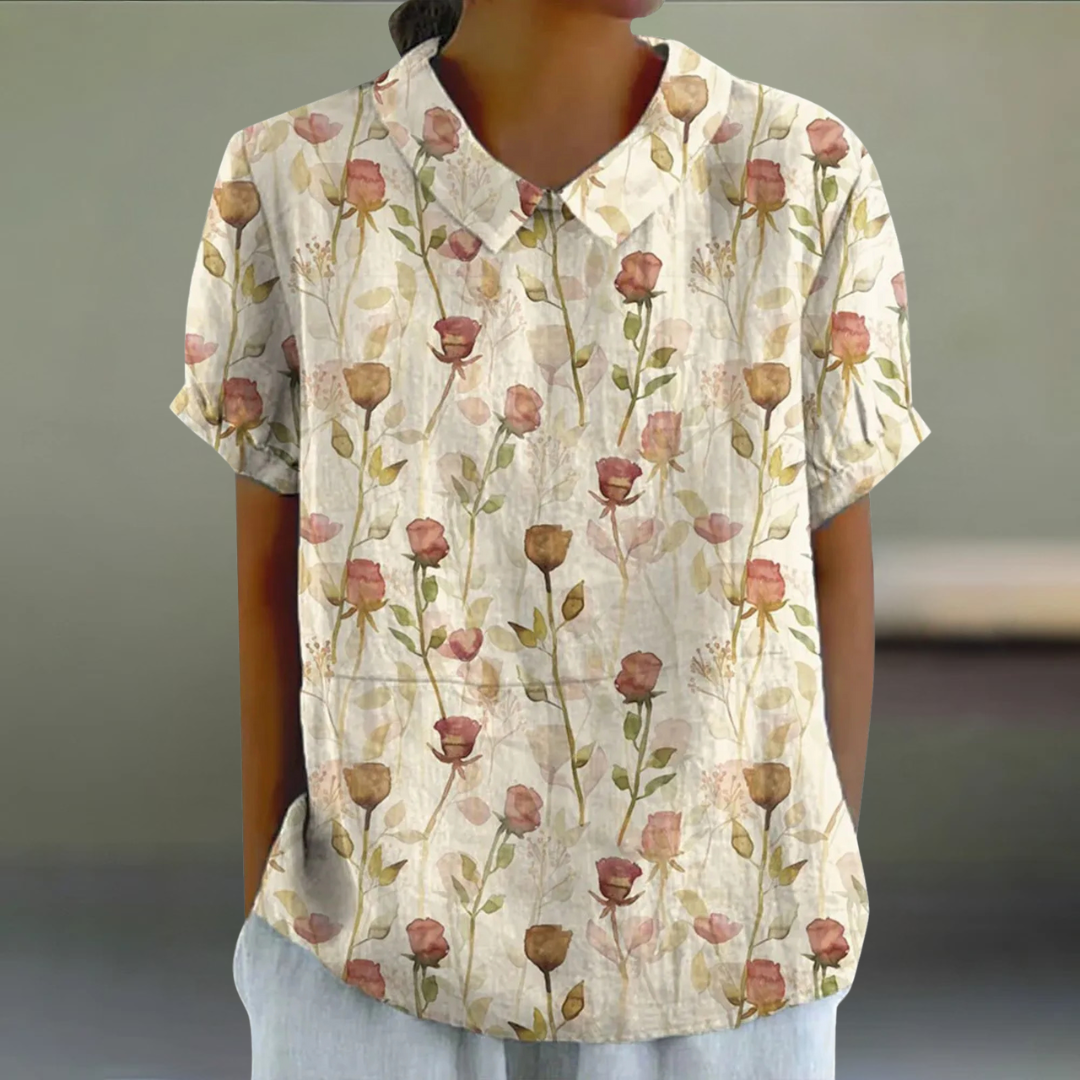 Sara™ | Blomstret Bluse
