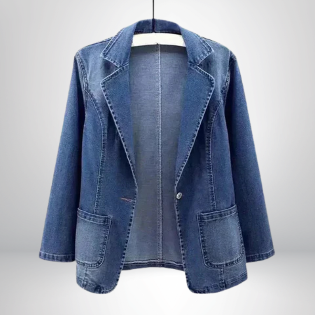 Sara® | Stilfuld Denimblazer Til Kvinder
