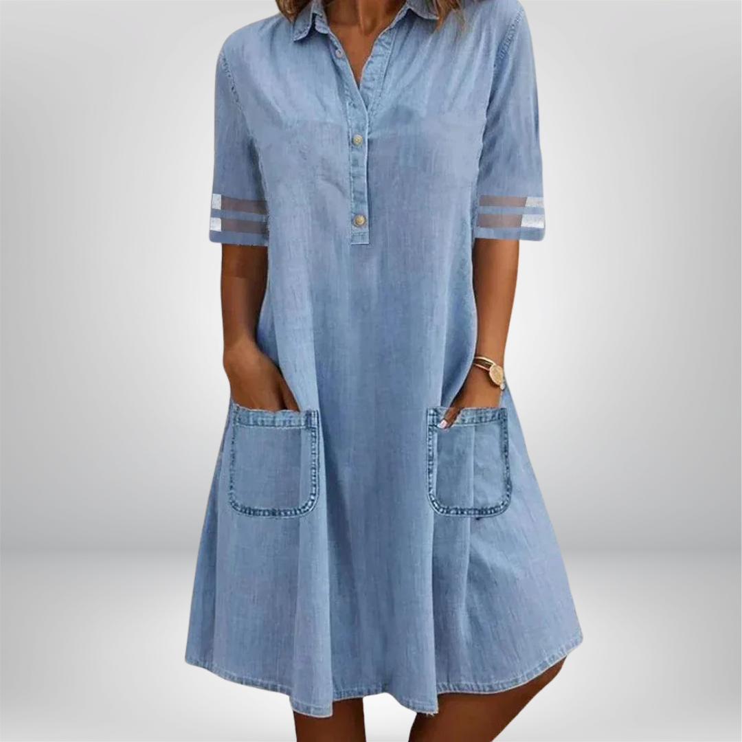 Sara® | Denim Letvægtskjole