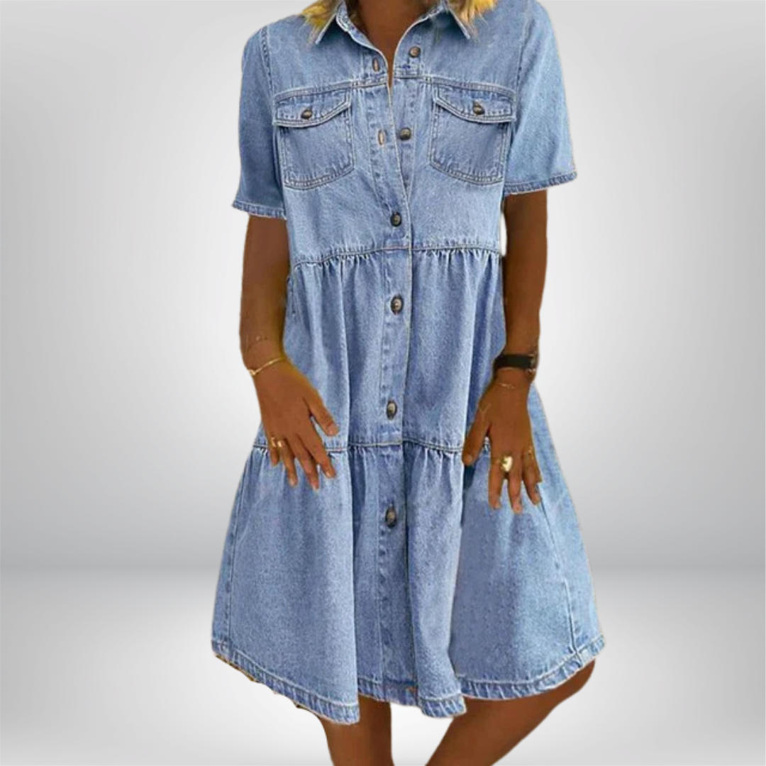 Sara® | Boho Denimkjole