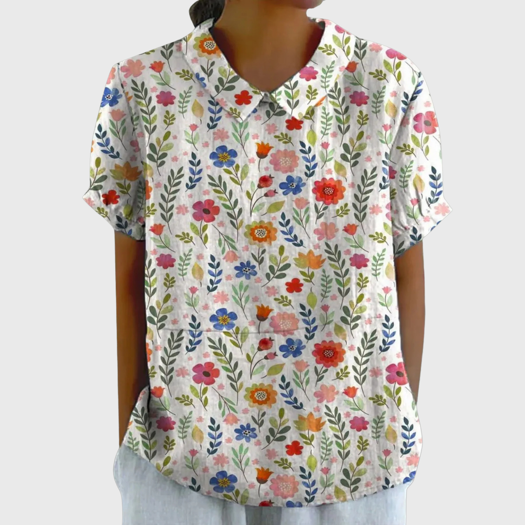 Sara™ | Blomstret Bluse