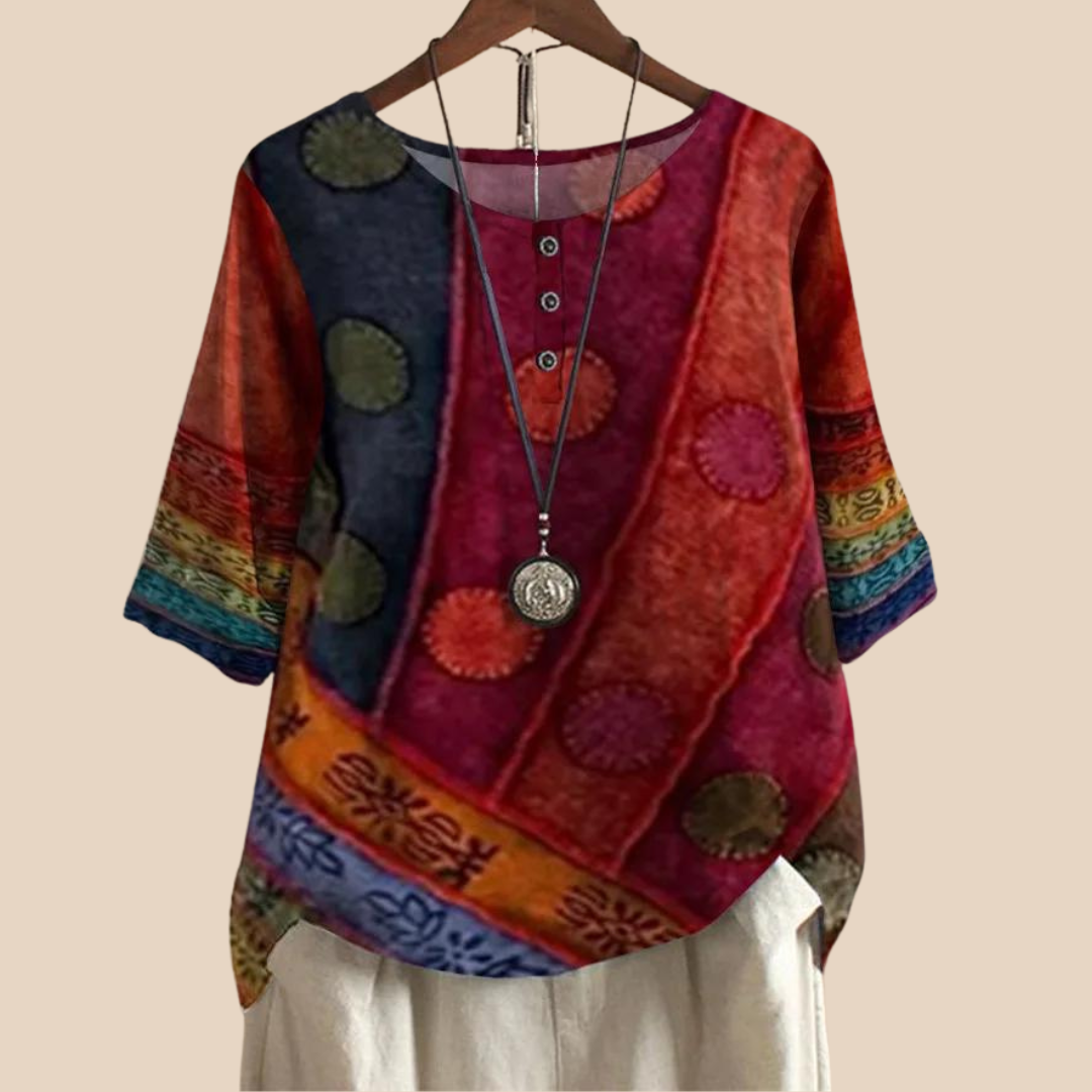 Sara™ | Boho Afslappet Bluse