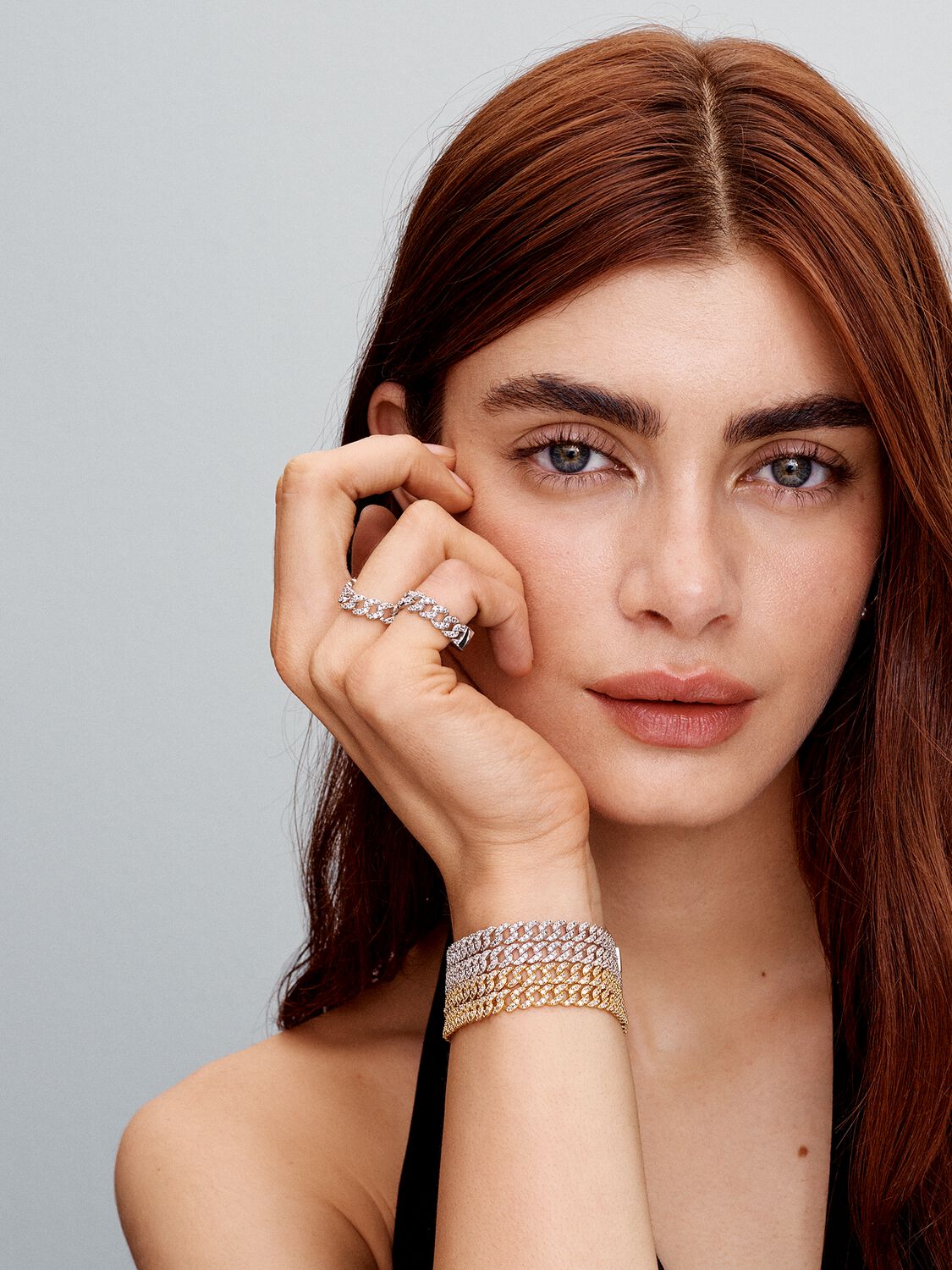 Moissanit Kubansk Armbånd | Guld 18k