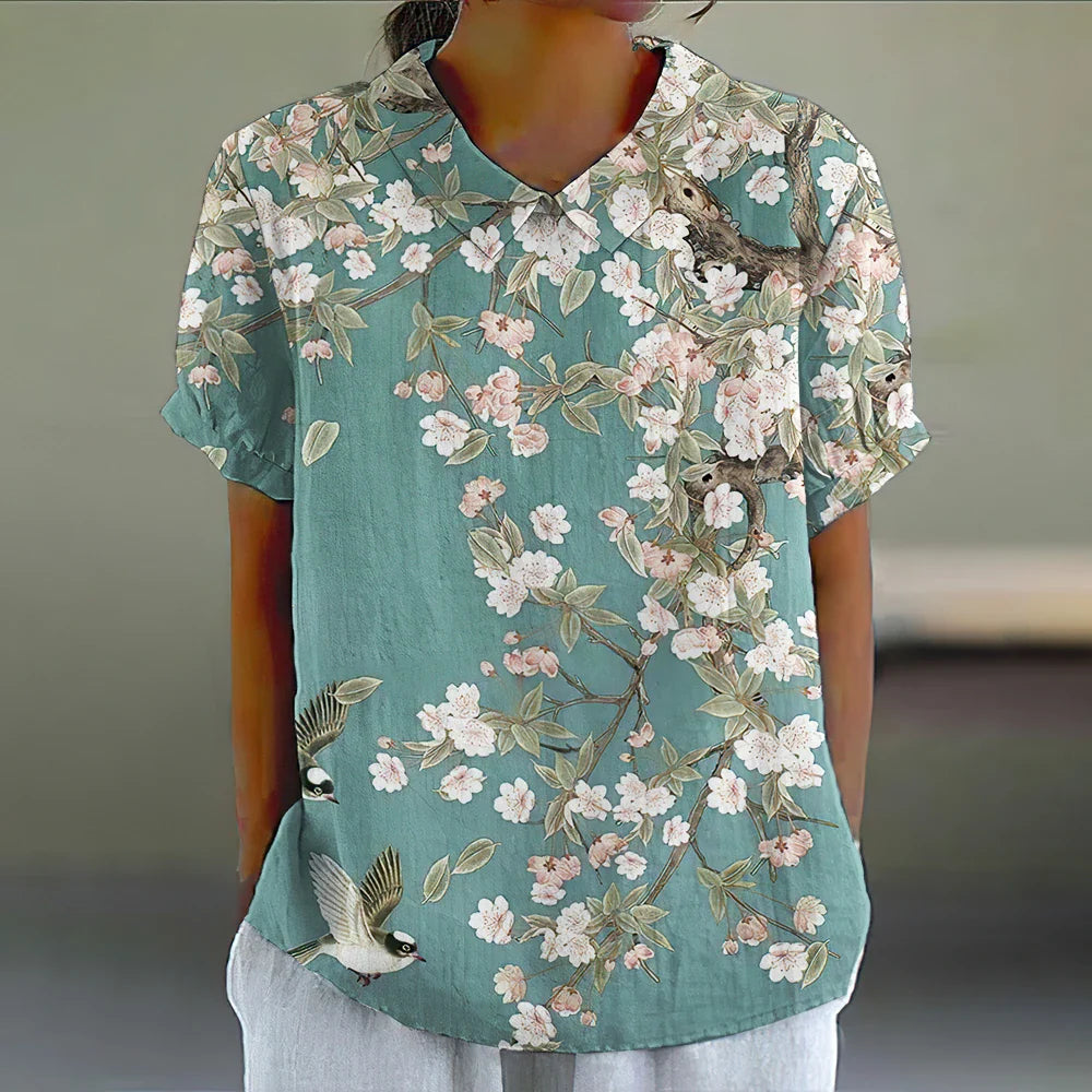 Sara™ | Blomstret Bluse