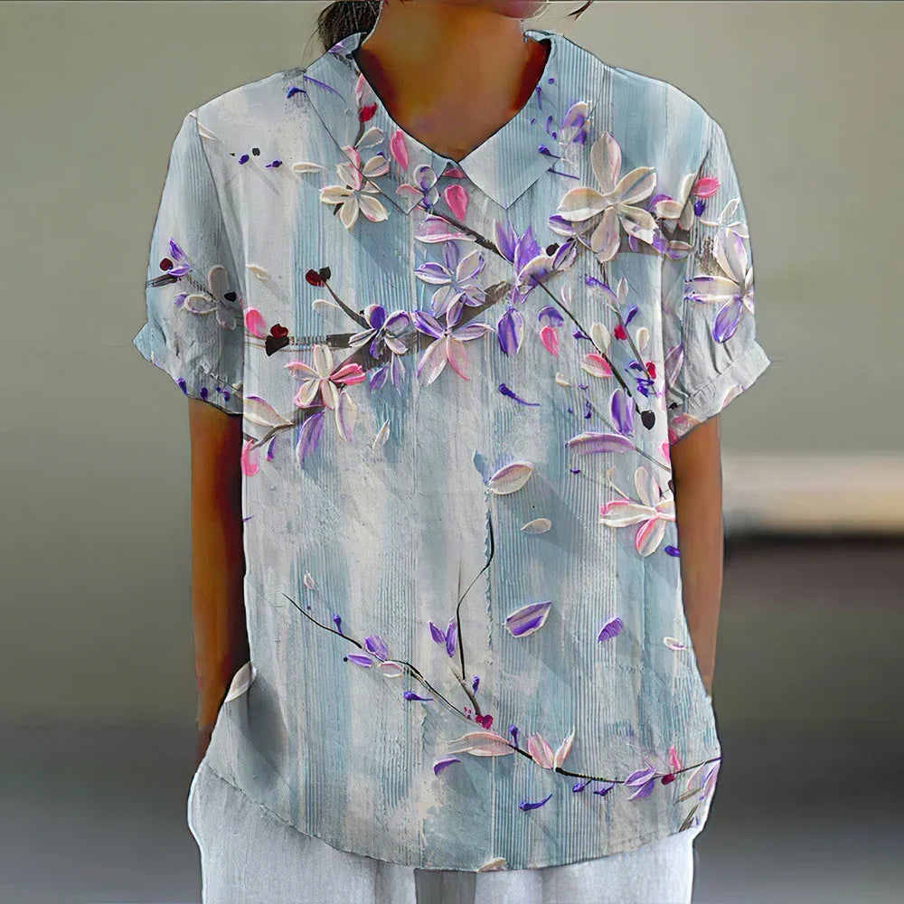 Sara™ | Blomstret Bluse